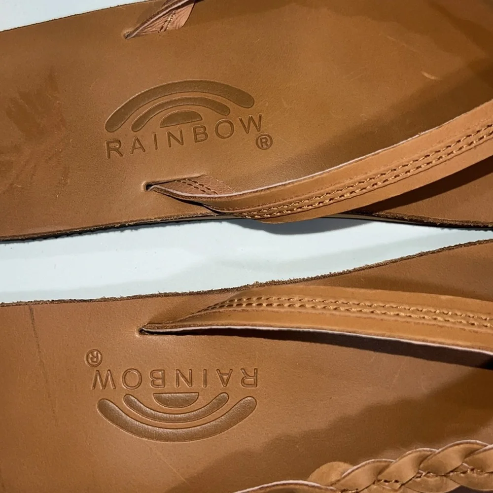 NWOT Rainbow Sandals Flirty Braidy Womens Size 10 Caramel - Picture 6 of 7